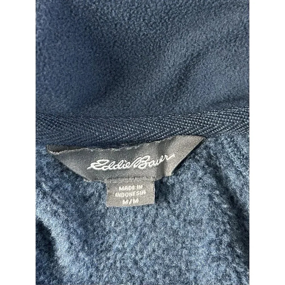 Eddie Bauer Men's Sz M 1/4 Zip Pullover Fleece Sweater Heathered Blue Outdoors - Picture 3 of 7